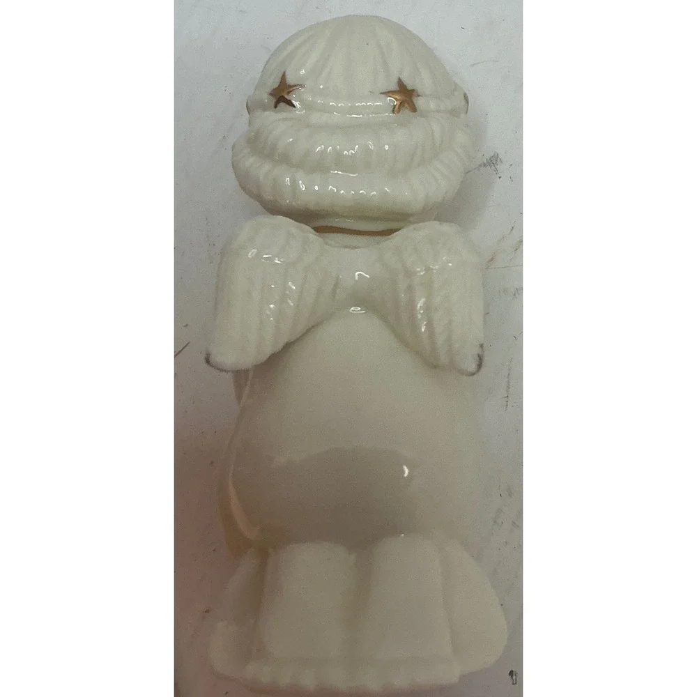 Vintage Nativity Set Porcelain Gold Trim 3pc Christmas Decor Small